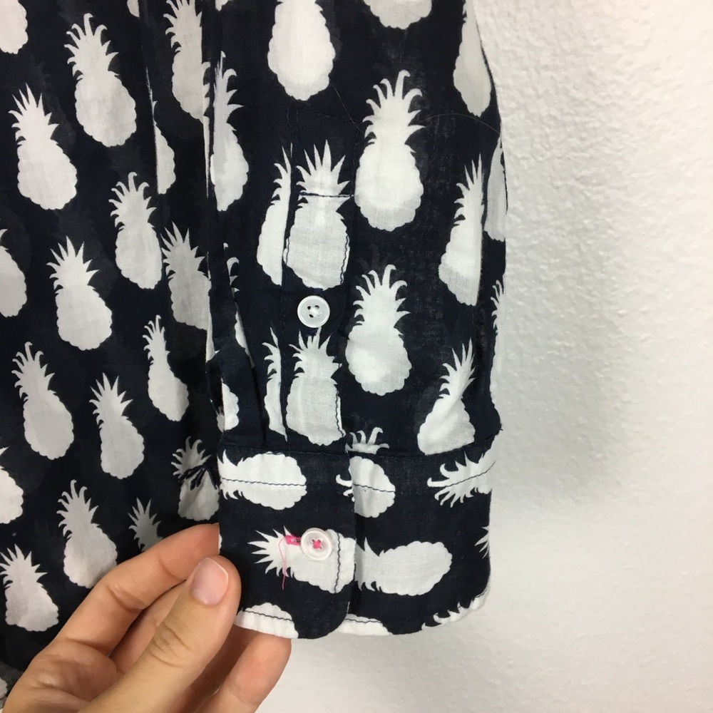 Talbots Pineapple Button Down Shirt S - image 5